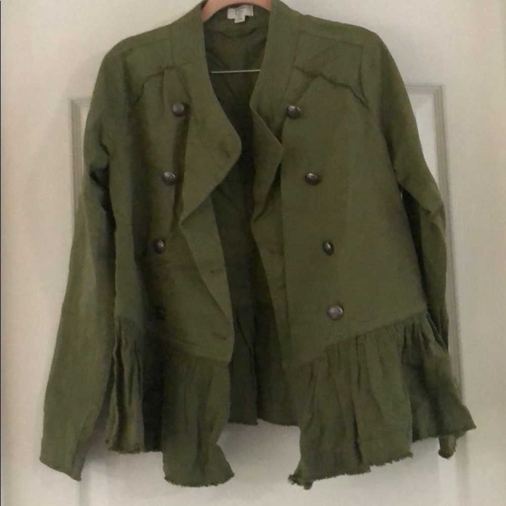 Peplum military jacket